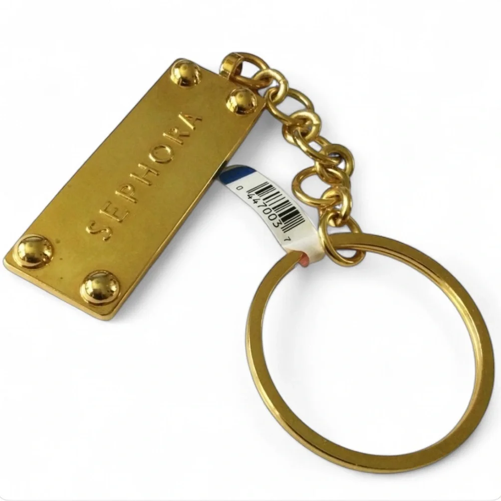 SEPHORA Gold Logo Keychain Bag Charm - Heavyweight Luxe Accessory - NWT